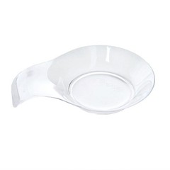 Plastic CLEAR Handled Round Mini 4″ PLATES with Handles Party Wedding Catering