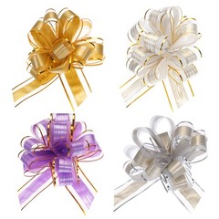 20pcs 9 Inch Large Pull Bow Gift Wrapping Bows Ribbon White/Gold/Silver/Purple