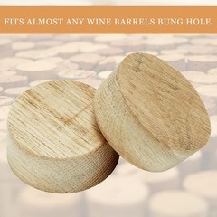 5 Pieces White Oak Wine Barrel Bung 2 Inch about 1-7/8 inch, wood colors