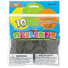 Latex Balloons, 12″ – Premium-Quality & Vibrant Party 12 Inch Brown