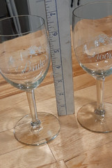 Vintage Bride and Groom Wedding Champagne/Wine Toasting Glasses [ Keepsake Item]