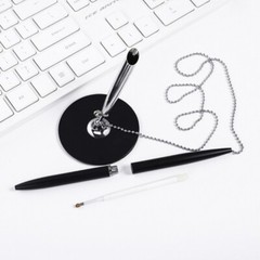 Ballpoint Pen Desk Pens with Chain for Corporate Environments Counter