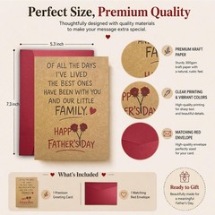 Sweet Fathers Day Card Gifts for Husband Boyfriend,Romantic Father’s Day Card…