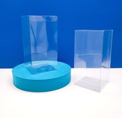 50 PCS 3x3x6″ Clear Plastic PVC Folding Box Party Favor Wedding Retail Packaging