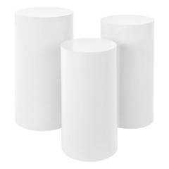 3 PCS Iron Cylindrical Display Stands Flower Display Rack Pedestal Base Type