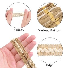 9 Rolls Burlap Lace Ribbon – Natural Jute Ribbon Boho Ribbons Rustic Ribbons