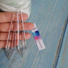 10pcs 100mm Drop Crystal Pendant Prisms Chandelier Trimming Lighting Repair Part