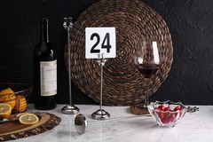 Pre-Printed Plastic Table Numbers 1-50, 4×4 Inches, 2-Pack for Easy Event Setup