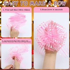 12 Pieces Large Organza Pull Bows,6 Inches Pull Bows for Ogs2-12-mixed Color