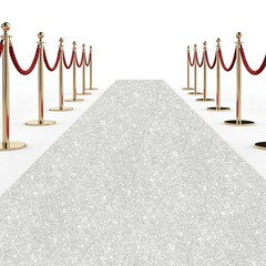 Glitter Carpet Runner 2.6FT x 30FT – Premium Non-Woven Sparkle Rug for Weddin…