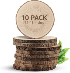 10 Pack of Large Wood Slices – Perfect for Centerpieces & DIY Crafts, 11-13 in