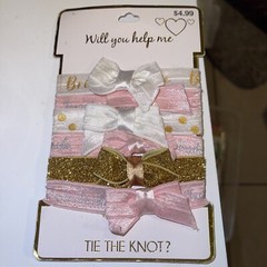 Bride and Bridesmaid Hair Ties Wedding Party Gifts Accessories Lot NEW