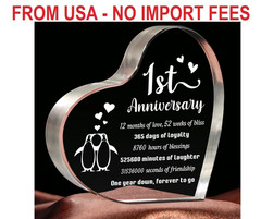 1 Year Anniversary Wedding Gifts for Boyfriend Girlfriend, One Year 1st Annivers