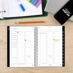 Planner Weekly & Monthly Half Letter (5.5 x 8.5 inches) Black 2026-2027