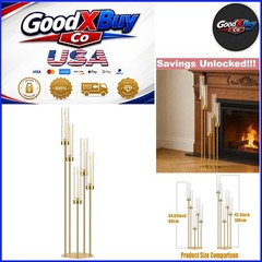 Gold 42in 1 Set Candelabra Centerpiece for Weddings & Events
