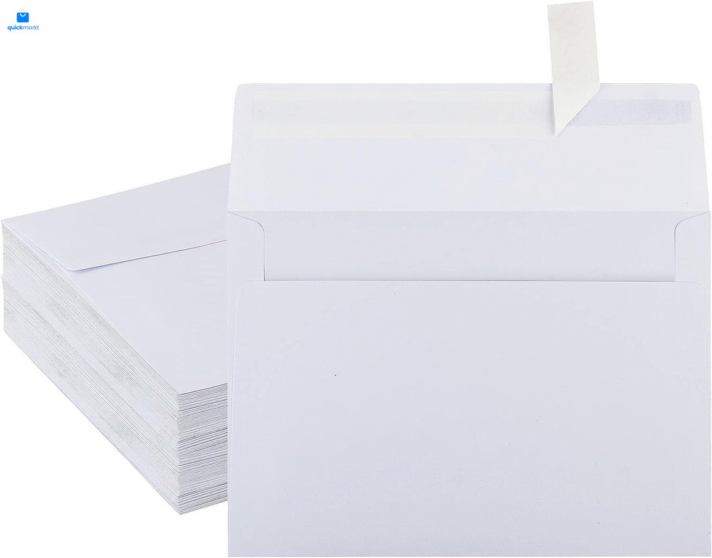 50 Pack White Envelopes – 5 x 7 Inch, A7, Card, Invitation & 5X7,
