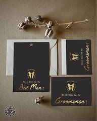 Set of 8 Groomsmen Cards, 6 Pieces Will You Be My Groomsman and 2 Pieces Will…