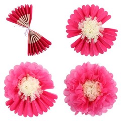 Aunifun 16 Pieces Paper Flower Tissue Chrysanth Variety Pack, Type 1