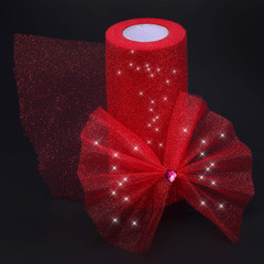 Glitter Tulle Roll Sparkling Tulle Ribbon Fabric Spool for Wedding Decoration Gi