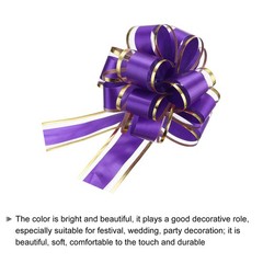5pcs 4 Inch Large Big Pull Bow Gift Wrapping Bows Ribbon for Christmas, Purple
