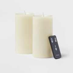 2pk 3″ x 6″ LED Candles Cream – Threshold