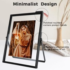 Black Floating Frame (5“x7, Vertical), 2 Set, For Picture 4×6, 5″×7″ Black(U)