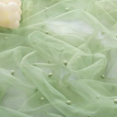 Pearl Table Runner Tulle Green Spring Easter Cheesecloth 10FT 10ft x 1pc Sage