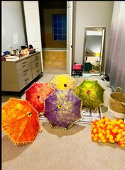 10Pcs Wholesale india decorative umbrella vintage Sun Parasol Wedding Decor home