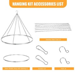 24″ Ceiling Drapes Hanging Kit for 6 Panels Wedding Ceiling Drapes Canopy