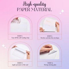 ACSTEP 100PACK A2 Envelopes White 4.375×5.75 A2(4.375×5.75) 100 PCS,