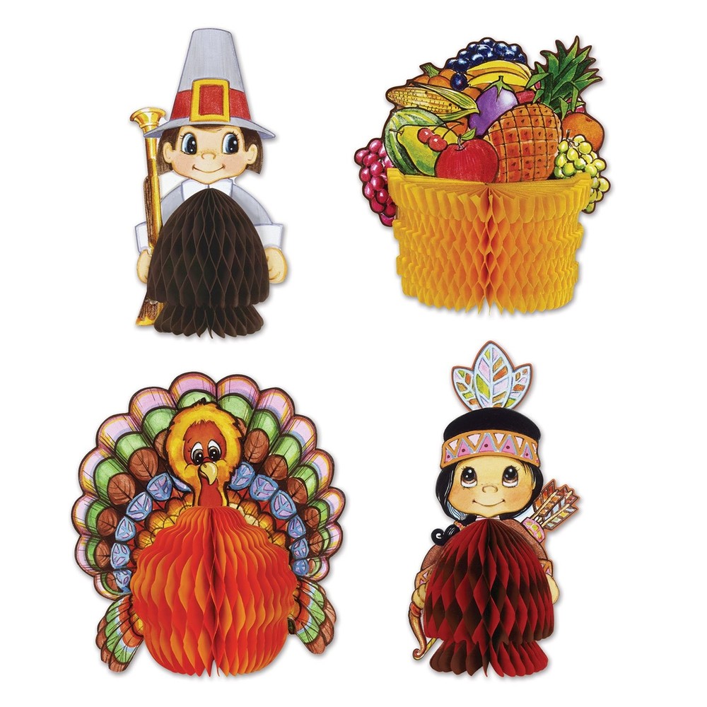 Beistle 4 Piece Thanksgiving Decorations Mini 4.5″ – 6.25″, Multicolor