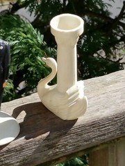 2 PAIRS VINTAGE 1947 WEDDING CAKE TOPPERS BRIDE / GROOM COAST NOVELTY CHALKWARE