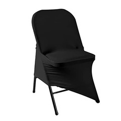 Spandex Chair Cover,12PCS,Chair Covers,Living Room Folding Chair 12Pack Black