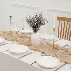 Cheesecloth Table Runner3.3ft Boho Gauze Cheese Cloth Table Runner 1 Beige