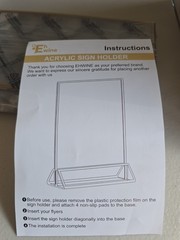 Sign Holder Gold Acrylic 4X6-12 Pack
