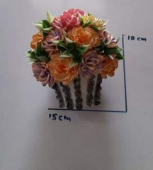 Handmade Paper Flowers Vase Wedding Party Home Office Outdoor Table Decoration