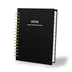 2026 Planner, Daily Weekly and Monthly Planner，Jan 2026 – Dec 2026, 8.4″ Black