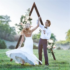 10.2 Ft Wood Arch for Wedding Ceremony Archway Arbor Flower Support Frame Decor