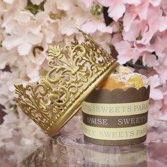 4″ wide GOLD Metal Crown Cake Topper Cupcake Centerpiece Dessert Events