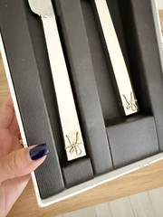 Vera Wang Silver Love Knots Metal Wedding Cake Knife and Server Set