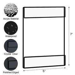 Acrylic Picture Frames 5×7 Set of 6,Black Photo Frames Collage Wall Decor,No …