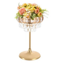 Gold Acrylic & Iron Flower Stand 30 × 45 cm Floor/Tabletop Wedding Centerpiece