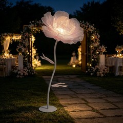 Flower Decoration With Light Pink Large Electric Auto-open Artificial Flower