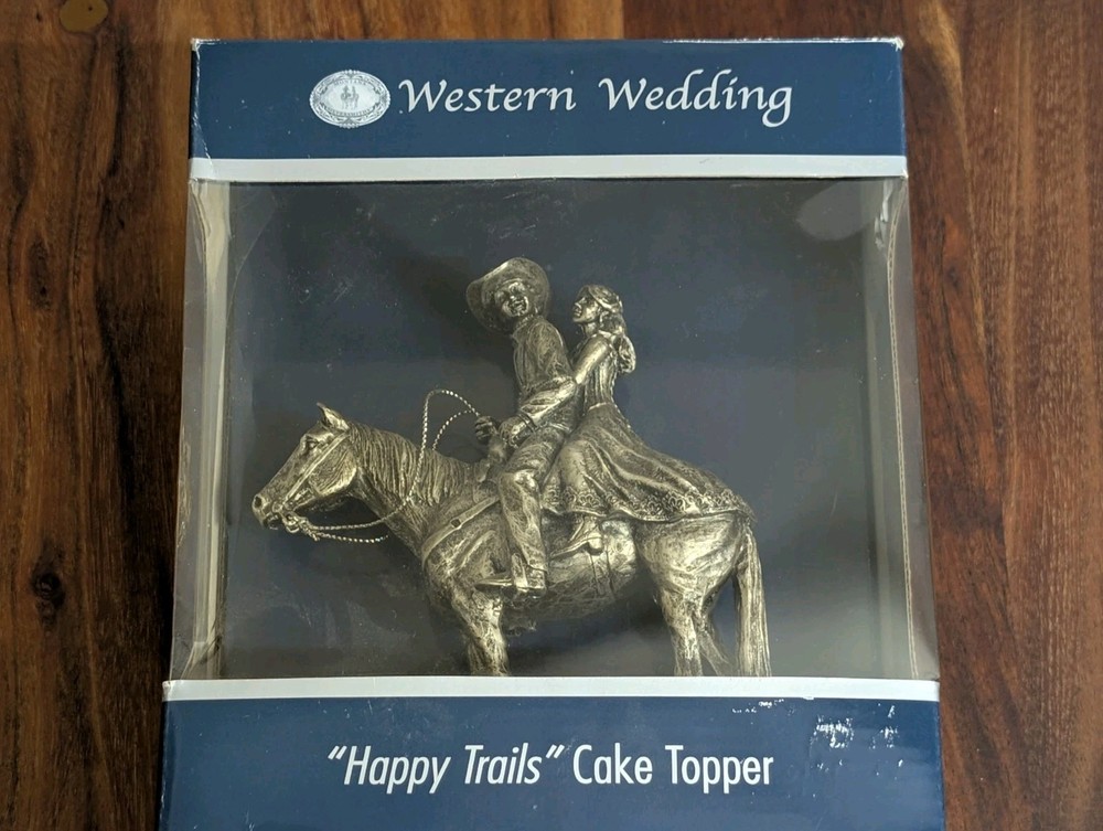 Montana Silversmiths Happy Trails Western Wedding Cake Topper NIB Rare 709110
