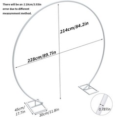 M/L Round Wedding Arch Backdrop Stand Outdoor Garden Lawn Beach Summer Wedding