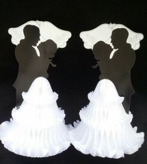 2 Wedding Centerpieces,Table Decor, Groom and Bride, Decoration,Boda,Cake topper