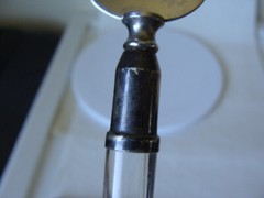 Vtg Cheese Pastry Cake Pie Server Knife Acrylic Sterling Silver Stainless Steel