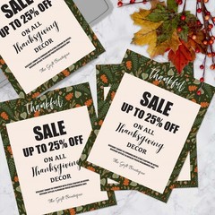 Thanksgiving Holiday Letterhead / 50 Sheets / 8.5″ x 11″ Festive Thankful Aut…