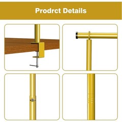 Over The Table Rod Stand w/Clamps Metal Balloon Table Arch Decoration for Party