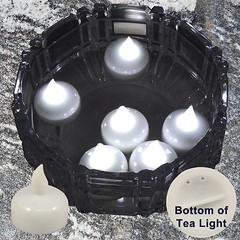 24 Flameless Floating LED tealight Candle Battery operated WHITE tea lights NEW